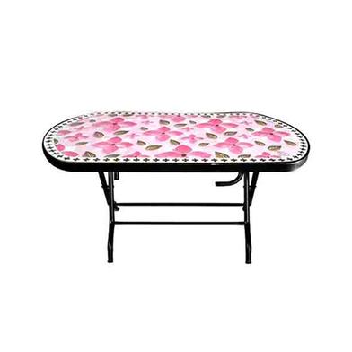 RFL Dining Table 6 Seat Semi Oval S/L Print Pink-Black image