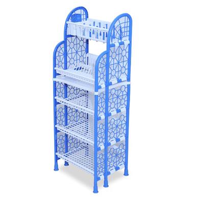 RFL Standard Kitchen Rack 5 Step SM Blue And White image