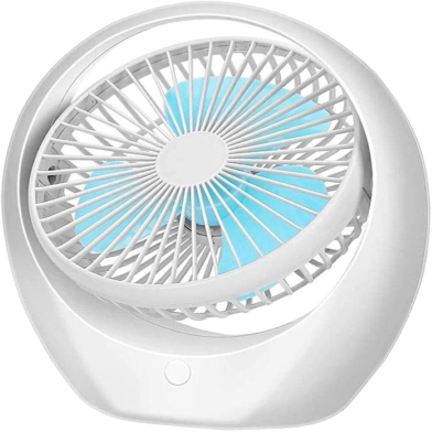 RFME Travel Handheld 3-Speed USB Portable Table Fan - White image