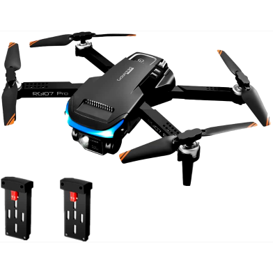 RG107 Pro Rc Drone With 3 Side Obstacle Avoidance Device | Uav With Hd 4k Dual Camera (Drone_4k_dualcam_rg107_bk) Black image