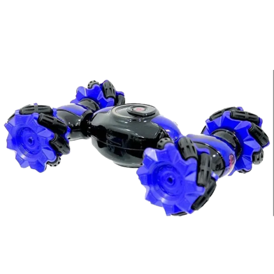 ROYALDEALS - RD Gesture Sensor RC Remote Control Double Sided Rotating 4WD 2.4GHz Twisting Offroad Mini Deformation Toy Stunt Car Vehicle with Light for Kids image