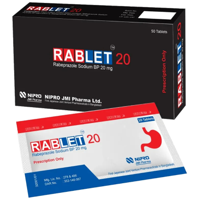 Rablet 20 mg 10's Strip Tablets image