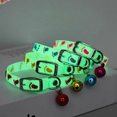 Radium Belt Pet Cat Collar With Bell Puppy Neck Strap Soft For Dog Collars Cat Belt - Cat Belt image