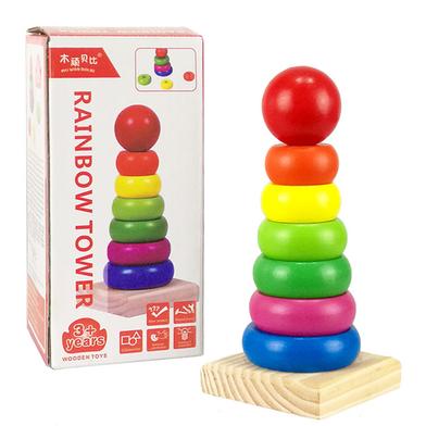 Rainbow Tower Stacking Toy for children image