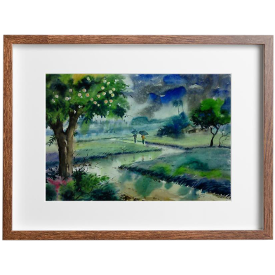 Rainy day Watercolor - (27x20)inches image