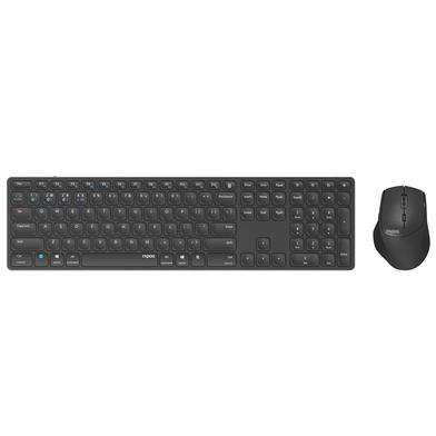 Rapoo 9800M Multi-Mode Wireless Keyboard And Mouse Combo-Darkgrey image
