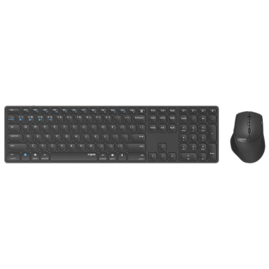 Rapoo 9800M Multi-Mode Wireless Keyboard And Mouse Combo-Darkgrey image