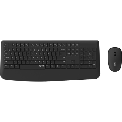 Rapoo Black Wireless Keyboard and Mouse Combo (X1900) image
