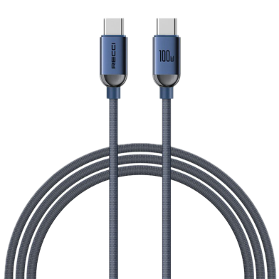 Recci RS09CC 120cm Type-C To Type-C Crystal Fast Charging Data Cable image