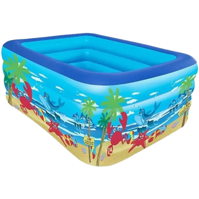 Rectangular Quick Set Inflatable Pool Above Ground Swimming Pool with Free Pumper-150Cm (Any Colour). image