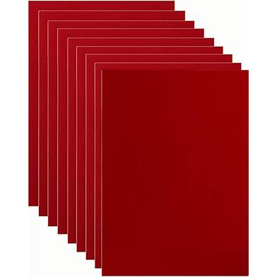 Red Colour Acrylic And Water Colour Card- 10 Pcs image