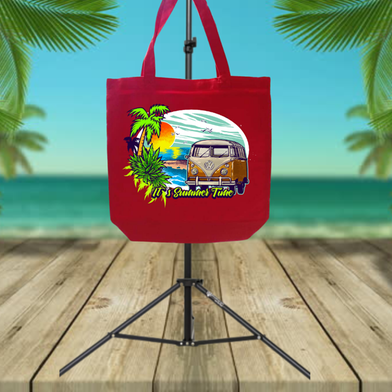 Red Fashionable Canvas Tote Bag With Zipper RS 023 Non Brand Rokomari