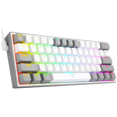 Redragon K617 Fizz RGB Red Switch White-Gray Gaming Keyboard image