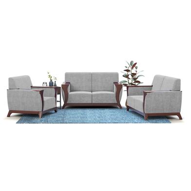Regal Rome Grey Sofa Set - Wooden Sofa Set -347 ( 2 Plus 2 Plus 1) | image