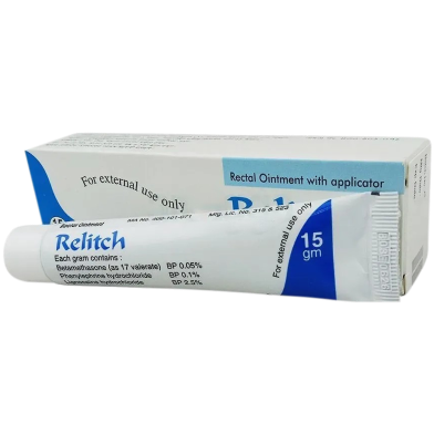 Relitch 0.05 Percent 0.1 Percent 2.5 Percent Rectal Ointment 15mg Tube image