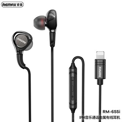 Remax RM-655i Metal Wired Earphone for iPhone image
