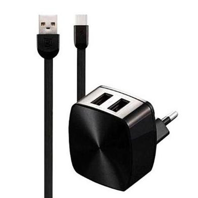 Remax RP-U215 Type-C 2.4A 2-USB Ports Charger Set W/type-C Data Cable image