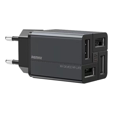 Remax RP-U43 4 USB Ports 3.4A Fast Charging Adapter (EU Plug) image