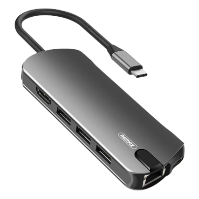 Remax RU-U5 Retor Series 5-in-1 Docking Station (Type-C To 3*USB3.0, 1*USB C and 1*4K HDMI) image