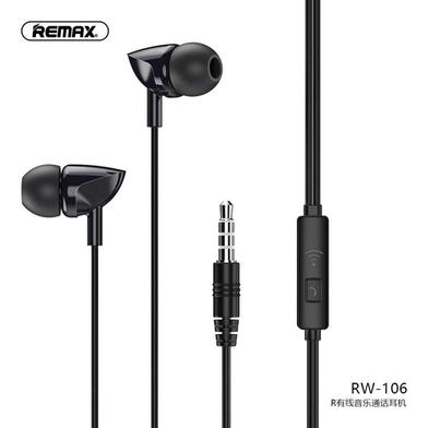Remax RW -106 Wired Music Earphone With HD Mic image
