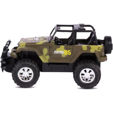 Remote Control Battery Operated Jeep Vehicle Rc Toy Car Lights And Sounds For Kids image