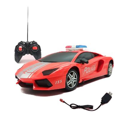 Remote Controlled Rechargeable Super Speed Car For Kids (rc_3d_policecar_a8991_r) image