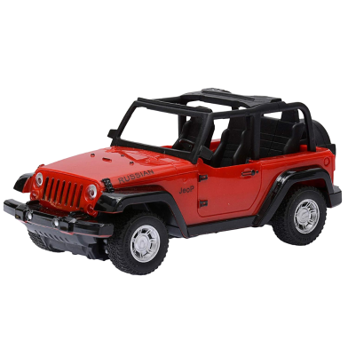 Remote Controlled (rc) Rechargeable Wrangler Model Jeep Toy Car for Kids 1:22 (Jeep_rc_wrangler_b4) Red and Black image