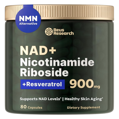 Reus Research Nmn Supplement Alternative - Liposomal Nicotinamide Riboside W/Resveratrol And Quercetin - 80 Capsules -522743372 image