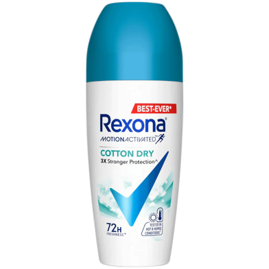 Rexona - Cotton Dry Deodorants Dry Roll On For Women - 45ml image