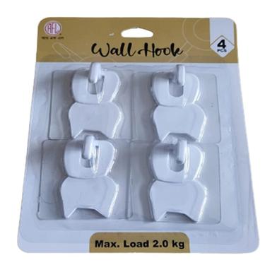 Rfl Cat Wall Hook 4 Pcs Set - White image