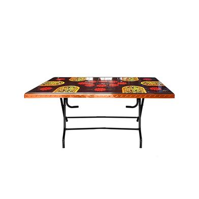 Rfl Deco Table 6 Seat S/L Print Runner-Sandal Wood image