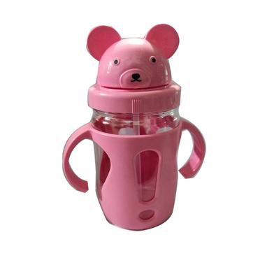 Rfl Mickey Water Bottle 400 ML - Trans And Light Pink image
