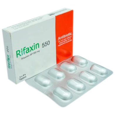 Rifaxin 550mg Tablet 8s Strip image