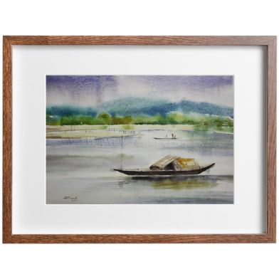 Riverscape Watercolor - (27X20)inches image