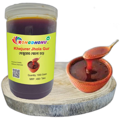 Rongdhonu Premium Quality Khejur Jhola Gur, Organic Khejurer Jhola Gur -1000 gram image