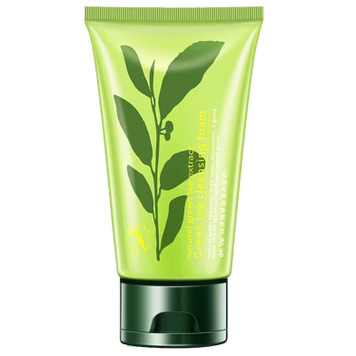 Rorec Natural Skin Care Green Tea Face Wash Foam Refreshing Moisturizing Facial Cleanser-100gm image