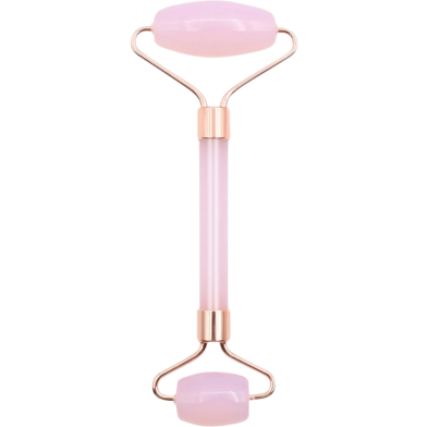 Rose Quartz Stone Roller And Gua Sha Set With Magnetic Gift Box High Quality Pink Jade Facial Roller And Gua Sha image