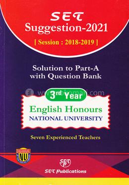 SET Suggestion-2021 Solution to Part-A With Question Bank For 3rd Year English Honours - Session: 2018-2019 image