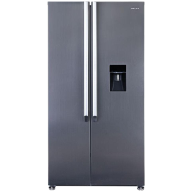 SINGER Side by Side Inverter Refrigerator| 529 Ltr | SBSNS521DNV | Silver image