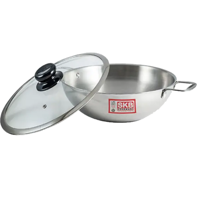 SKB 3 Layer Wok With Glass Lid 34 cm image