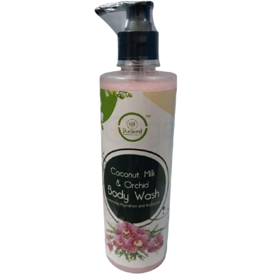 SKINSECRET Skin Secret And Skincare Coconut Milk And Orchid Luxurious Long Lasting Moisturer Body Wash Shower Gel- 390 ml image