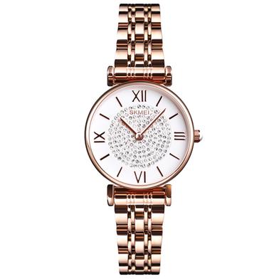 SKMEI 1533 Rose Gold and Black Watch for Women image