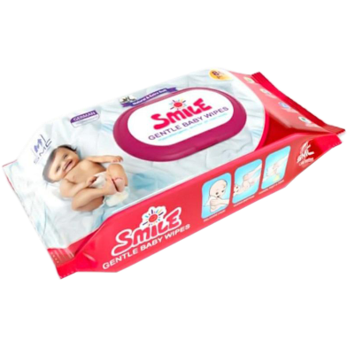 SMC Smile Gentle Baby Wipes 2's Pouch Pack (2 pcs/pouch and 25 pouches/pack) image