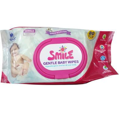SMC Smile Gentle Baby Wipes 80's Pouch (80 pcs/pouch) image