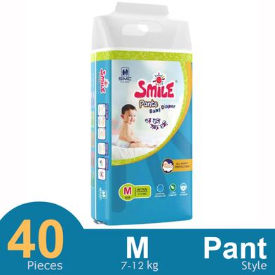 SMC Smile Pant System Baby Diaper (Size-M) (40Pcs) (7-12kg) image