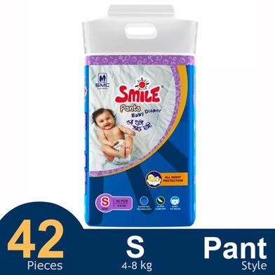 SMC Smile Pant System Baby Diaper (Size-S) (42Pcs) (4-8kg) image