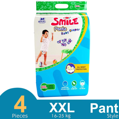 SMC Smile Pant System Baby Diaper (Size-XXL) (16-25kg) (4Pcs) image