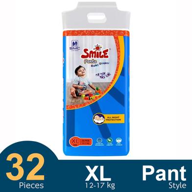 SMC Smile Pant System Baby Diaper (Size-XL) (32Pcs) (12-17 kg) image