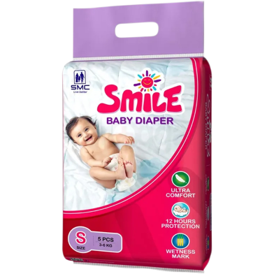 SMC Smile pant System Baby Diaper (Size-S) (-3-6g) (5Pcs) image