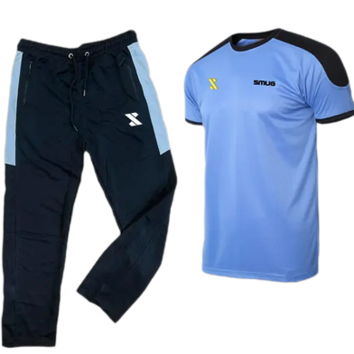 SMUG Stylish T shirt and Trouser Set For men - Soft and Comfortable image